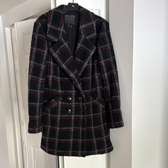 Plaid Double-Breasted Women's Coat - Picture 1 of 8